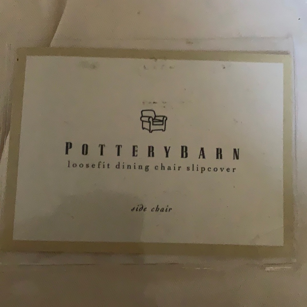 Pottery barn dining chair slipcover